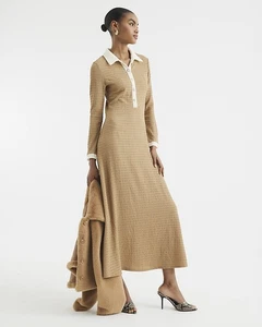 River Island Womens Beige Polyester A line Midaxi Dress Size M - Picture 1 of 11