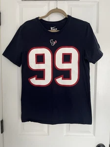 The Nike Tee Athletic Cut Jersey Shirt Men Blue JJ Watt #99 Houston Texans - Picture 1 of 6