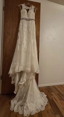 Ivory Wedding Dress Size 4 - Sophia Tolli Style #Y11554 "Robin"+ Veil+Hoop Skirt - Image 1 of 4