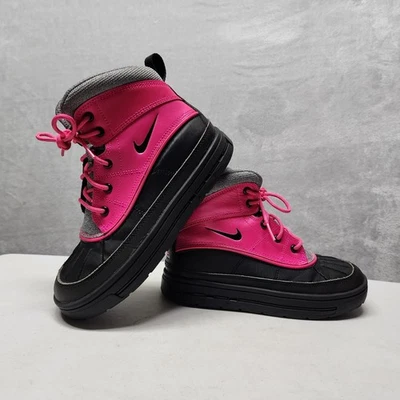 Nike ACG Boots Girls Size 3 Youth Kids Pink Black Woodside High - Image 1 of 4
