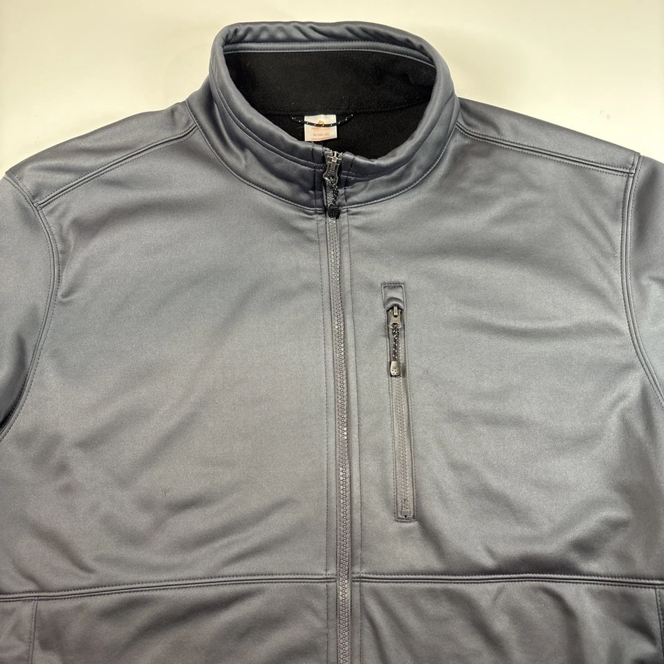 Men's Ozark Softshell Gray Jacket XL with Hand Warming Pockets Black Lining - Image 1 of 4