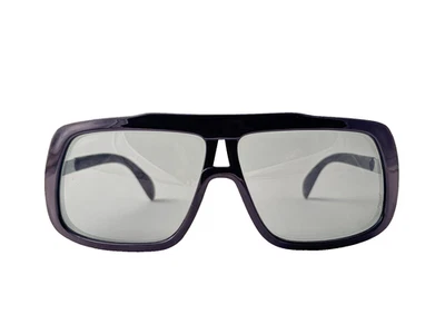 MINT VINTAGE 1970'S OVERSIZED BLACK FRAME SUNGLASSES MADE IN ITALY - Image 1 of 4