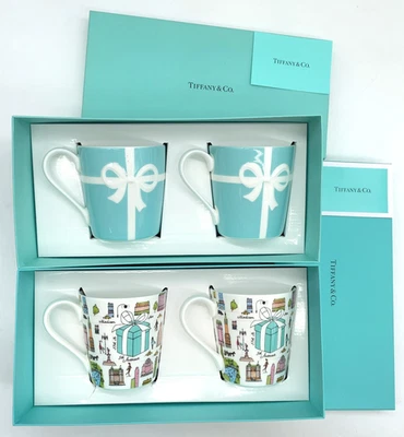 Auténtico TIFFANY & Co.  Juego de 2 pares Ceramic Avenue azul con SK090493 Foto 1 de 4