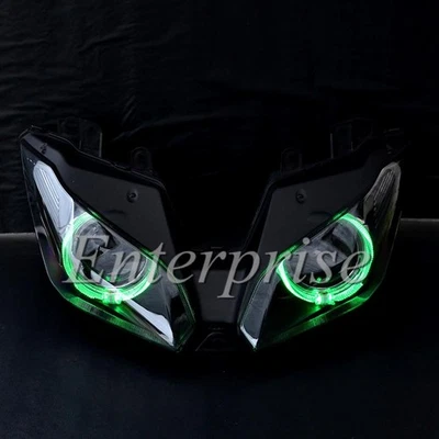 For KAWASAKI NINJA 300 EX300 2013-2017 Green Angel Eye FRONT HEADLIGHT HEAD LAMP Foto 1 de 4