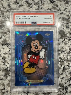 2024 Topps Chrome Sapphire Disney Mickey Mouse PSA 10 #1 - Image 1 of 2