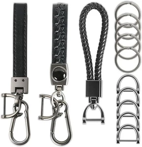 Heavy Duty Leather Car Keychain Key Fob Holder for Car Keys - Picture 1 of 2