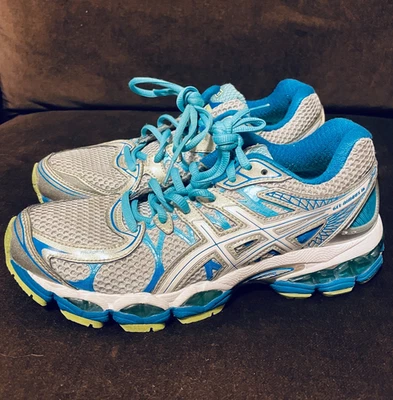 Scarpe da corsa donna Asics Gel Nimbus 16 misura 7,5 MEDIA argento blu lime 39 - Immagine 1 di 4