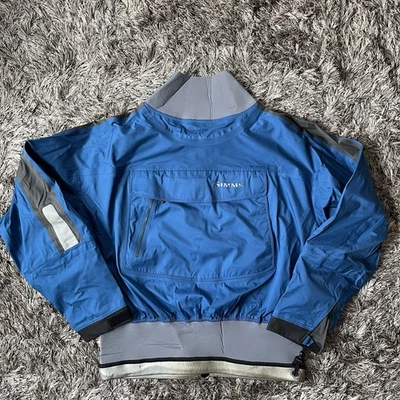 Simms Surf Top Splash Guard Men’s Size XL Blue  Nylon Fishing Outdoor Active - Image 1 of 4