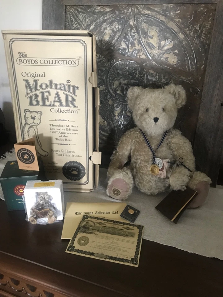 Boyd’s Bear 16” Theodore M. Bear 100th Ann. Tag And Foot #99878Y