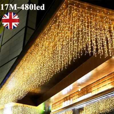 Xmas Outdoor christmas lights LED Icicle Lights,Low voltage,8 Modes with Memory
