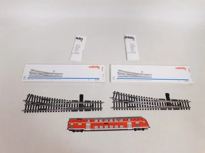 Märklin H0 AC 2x Switch Manual Switch K-Track Right Tested Mint Box #DV890-0.5 - Image 1 of 3