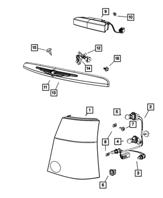 Lámpara marcadora lateral izquierda genuina Mopar 5103331AB Foto 1 de 4