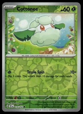 SV05: Temporal Forces #014/162 Cottonee Reverse Holo - Image 1 of 2