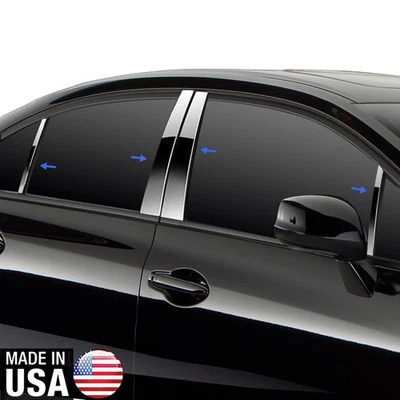 TYGER For 92-99 Pontiac Bonneville Stainless Steel Chrome Pillar Post Trim 8PC - Image 1 of 4