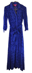 Vestido Lilly Pulitzer Amrita Midi Boreal Azul Real Talla 2 Soiree Ojales Resort - Imagen 1 de 20