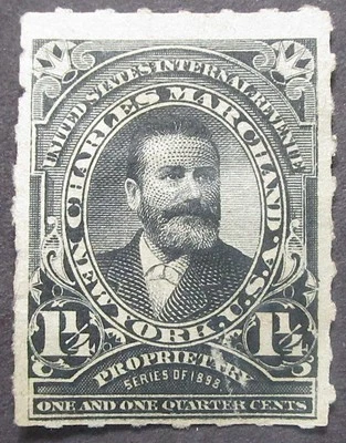 US# RS296 Charles Marchand 1 1/4 cent Proprietory Medicine stamp (inv-b1) - Image 1 of 2