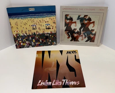 INXS Vinyl LP Lot S/T Debut Underneath The Colours (sealed) Listen Like Thieves - Image 1 of 4