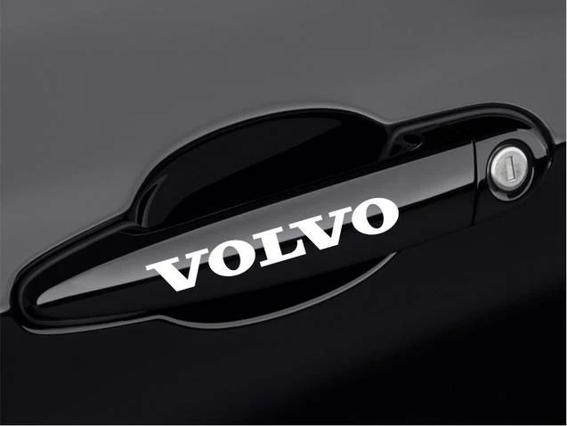 VOLVO S40 S60 S80 XC60 XC70 XC90 C30 C70 Manija de puerta Calcomanía Adhesiva Emblema Logo W Foto 1 de 1