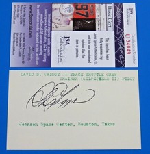 David S. Griggs Signed 3x5 Index Card ~ Nasa Astronaut (d. 1989)~ Jsa Coa U34049