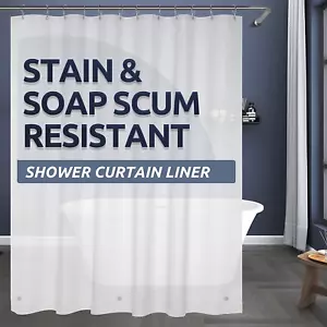 Titanker Shower Liner Long 72 x 78 Plastic Inside Shower Curtain Liner Frosted S - Picture 1 of 12