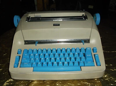 IBM Selectric I Typewriter w/ Blue Keycaps Serial No#4048034 Extremely Rare - Image 1 of 4