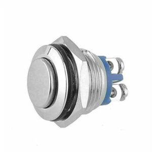 16mm Anti-Vandal Momentary Stainless Steel Metal Push Button Switch Flat Top AK - Picture 1 of 4