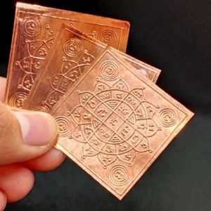 Set 3 Buddha's Crown Talisman Copper Plate Mantra Thai Buddha Amulet - Picture 1 of 3