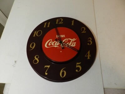 VINTAGE ADVERTISING CLOCK- VINTAGE 1950s COCA-COLA CLOCK- VINTAGE DRIVE-IN-DINER - Image 1 of 4