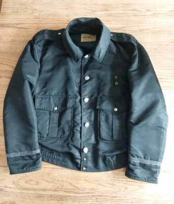 VTG CEILING ZERO BLAUER Massachusetts State Police Navy Blue Lined Jacket 48R - Image 1 of 4