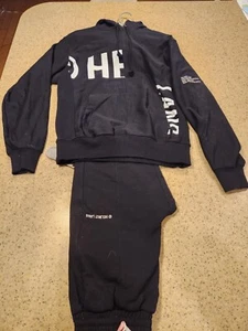 Helmut Lang Felpa Uomo Piccola Nera Joggers Spellout Con Felpa Combo - Foto 1 di 6