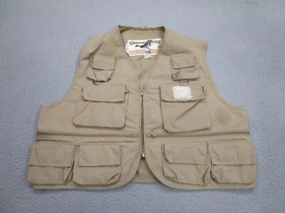 VINTAGE Gamehide Vest mens L Beige Hunt Fish Gorpcore Cargo Outdoor Utility Hike - Image 1 of 4