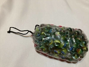 Vintage Classic Cats Eye Marbles Red Blue Multicolor With bag 148 CT. 1 LB 11 OZ - Picture 1 of 4