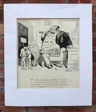Original Signed Socialist Commentary Comic Strip By Art Henry Young. Circa 1930