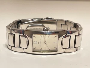 RETRO BEAUTIFUL RECTANGLE LADIES ST.STEEL QUARTZ WATCH BRACELET "ALPHA SAPHIR" - Picture 1 of 9