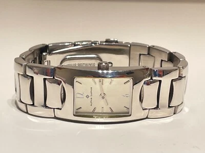 RETRO BEAUTIFUL RECTANGLE LADIES ST.STEEL QUARTZ WATCH BRACELET "ALPHA SAPHIR" - image 1 of 4