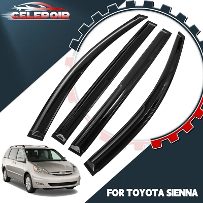 Fabricante de equipos originales Toyota Sienna JDM Mugen Estilo Ventana Visera Ventilación Sol Lluvia Protectores Foto 1 de 4
