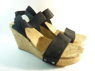 Zapatos Sandalias Mujer Lucky Brand Cuña Negros Talla 9.5 SKU 12067 Foto 1 de 4