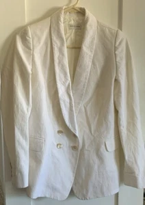 Dries Van Noten Women’s Blazer Size 34 White 2 Button Right Or Left - Picture 1 of 5