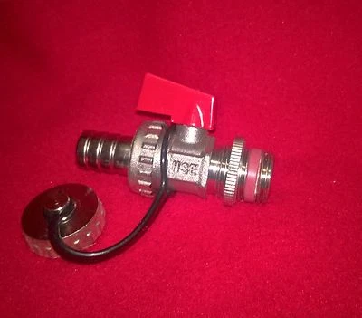 KFE Hahn Kessel Füll- u. Entleerungshahn Heizung selbstdichtend 1/2" Kugelventil - Bild 1 von 4