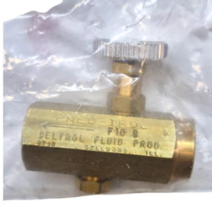 NEW Deltrol Pneu-Trol F10B Flow Control Brass Valve 1/8” NPT - Picture 1 of 2