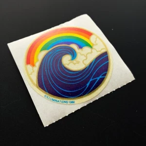 ILLUMINATIONS WAVE RAINBOW PRIDE LOVE 1 MOD GOLD RARE VINTAGE Sticker Aufkleber 1980 - Bild 1 von 3