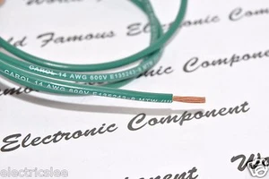 1meter - CAROL 76812 14AWG Hook-Up Wire UL Types MTW - Green - Picture 1 of 4