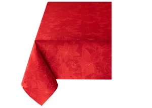 Benson Mills Holiday Red Poinsettia Palace Tablecloth 60" x 84" Rectangular - Picture 1 of 1