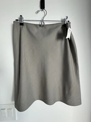 Minifalda Tahari Petite 12 para mujer mezcla de lana mohair gris oficina carrera NUEVA Foto 1 de 4