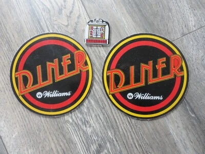 Diner Pinball Machine Williams Speaker Plastic Cutouts & Key Chain Mint - Image 1 of 2