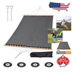 Portable Double Outdoor Hammock with 450lbs Capacity - Quick Dry & Durable - Picture 1 of 9