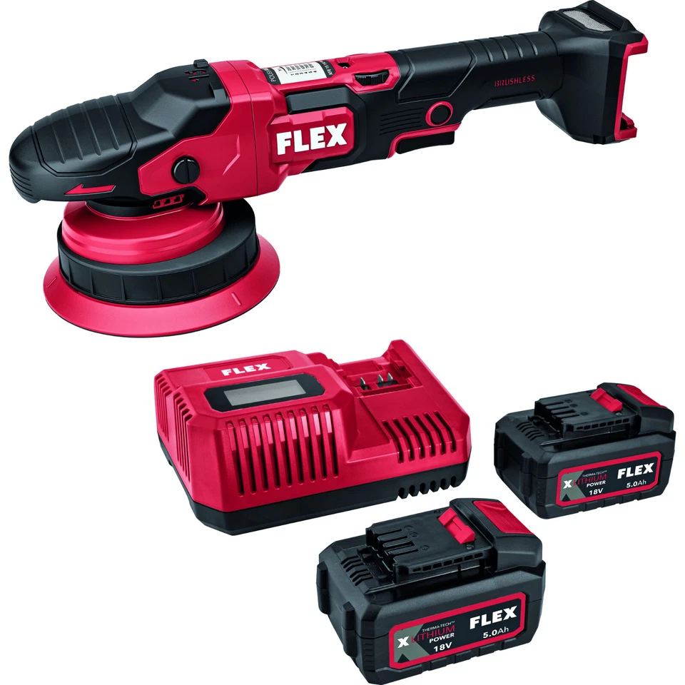 Flex Akku-Exzenterpolierer mit Freilauf XFE 15 150 18-EC Set 18V (533021)