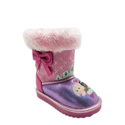 Botas de clima frío princesa Disney para niñas pequeñas talla 7 Tiana Ariel Foto 1 de 4