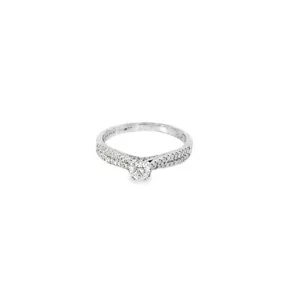 18ct White gold ring - Picture 1 of 5