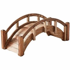 Miniature Buildings & Structures Japanese Wood Garden Bridge, Treated, 25" Long